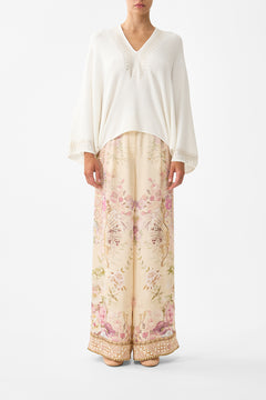 RELAXED V NECK KNIT TOP THE HUM OF THE ALHAMBRA