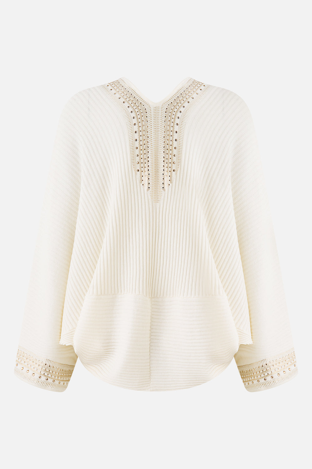 The Hum Of The Alhambra Relaxed V Neck Knit Top | CAMILLA AU – CAMILLA