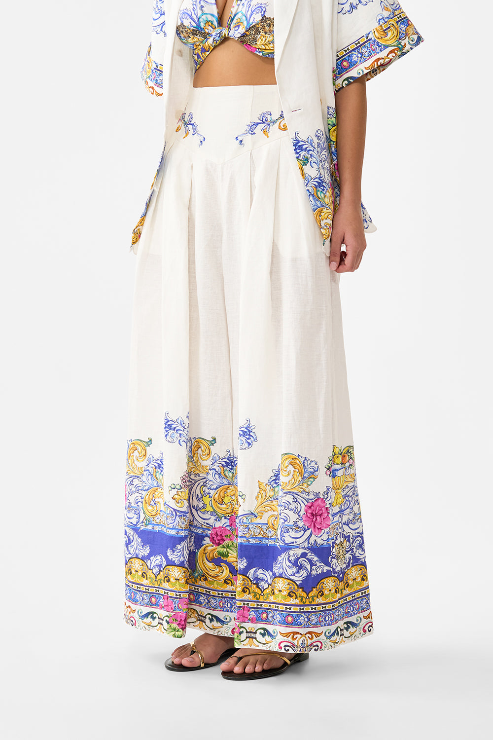 The CAMILLA CORSET WAIST WIDE LEG PANT MILLA IN SEVILLA