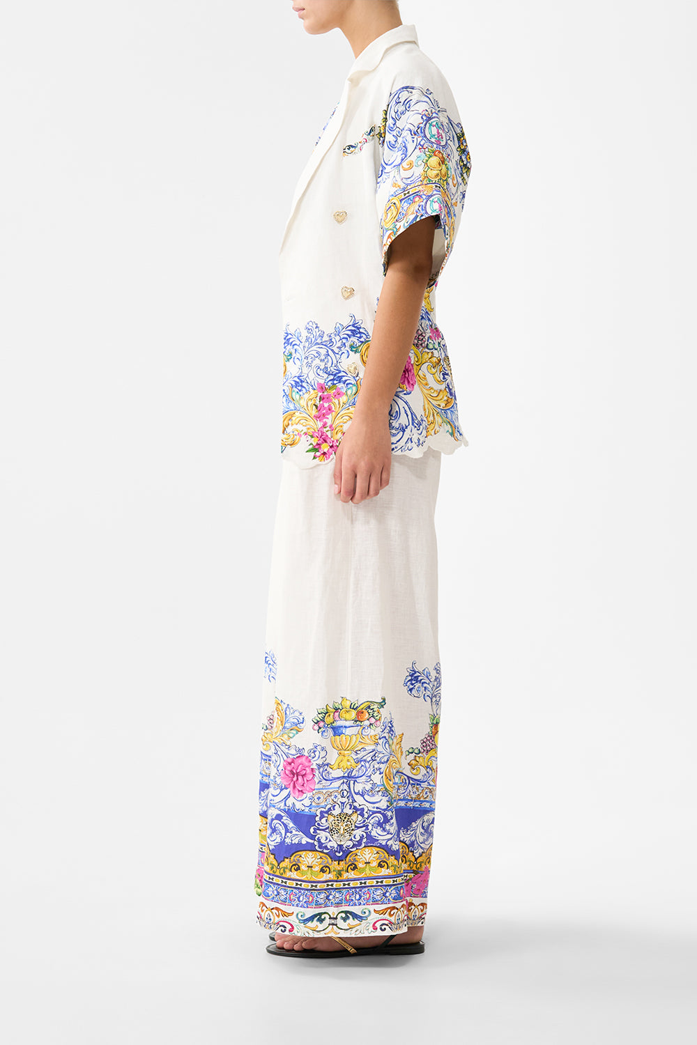 The CAMILLA CORSET WAIST WIDE LEG PANT MILLA IN SEVILLA
