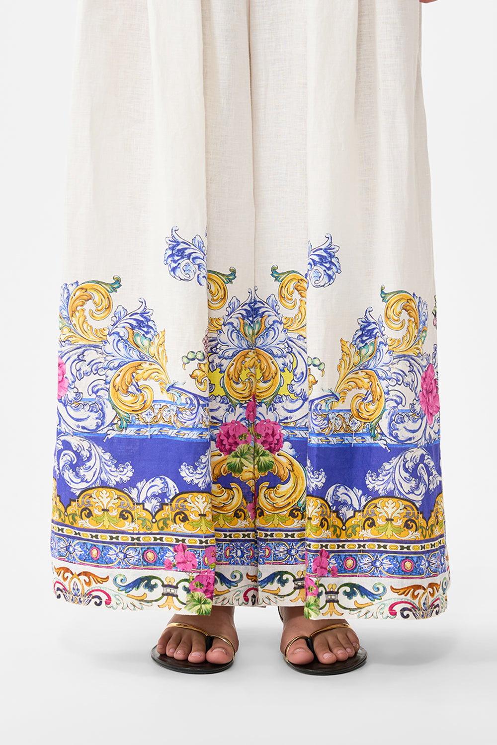 The CAMILLA CORSET WAIST WIDE LEG PANT MILLA IN SEVILLA