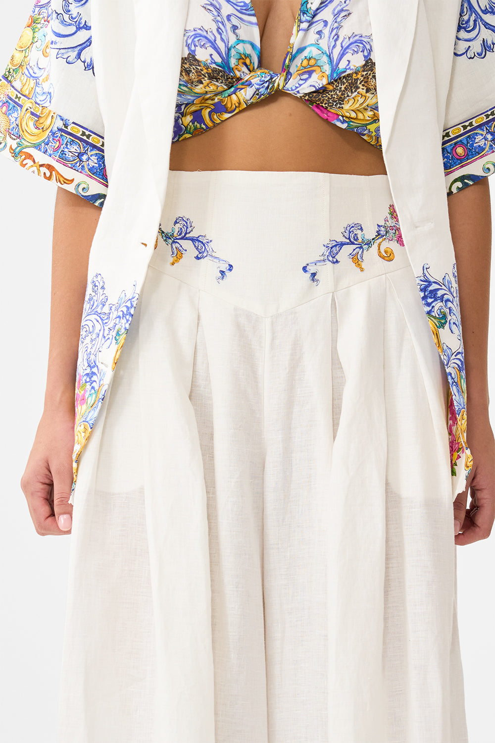 The CAMILLA CORSET WAIST WIDE LEG PANT MILLA IN SEVILLA