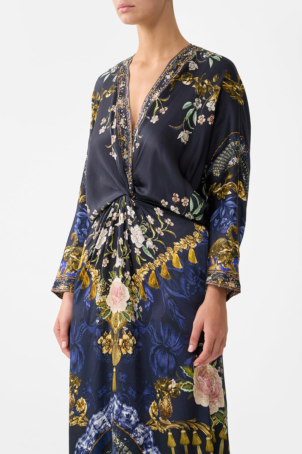 TWIST FRONT BATWING DRESS NOTES FROM THE BLUE ROOM
