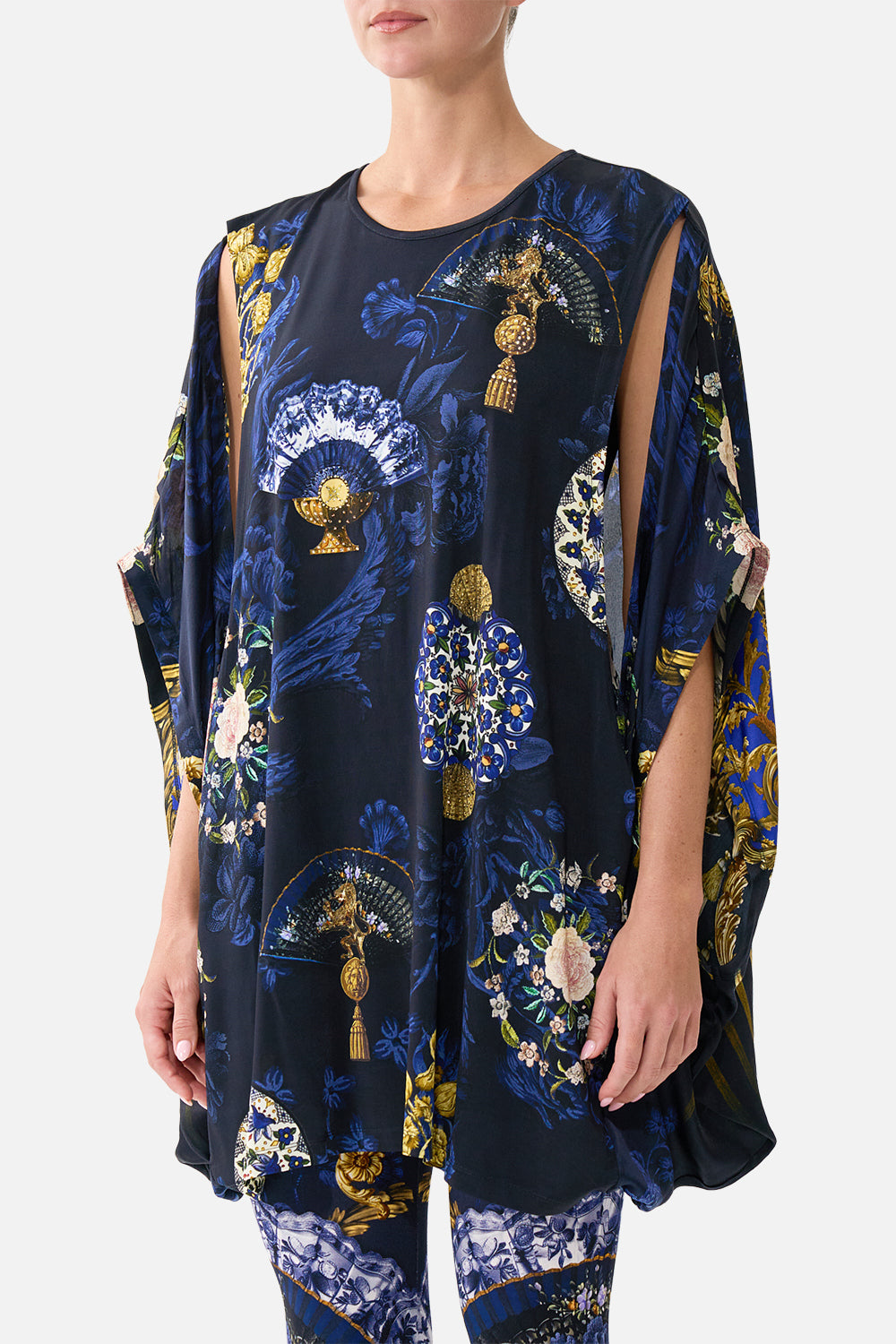 DRAPED SPLIT SLEEVE TOP NOTES FROM THE BLUE ROOM