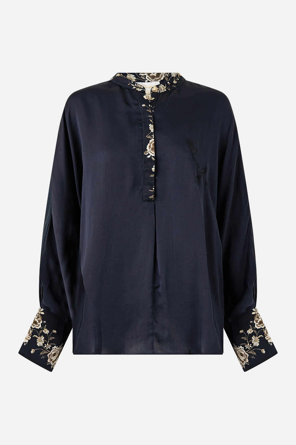 The CAMILLA RELAXED PLACKET DETAIL SHIRT FLAMENCO FOLKLORE