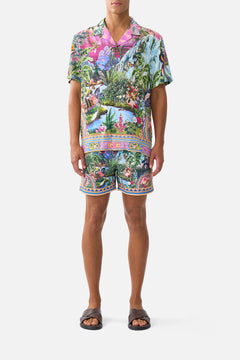 SHORT SLEEVE CAMP COLLARED SHIRT TURKISH DELIGHT