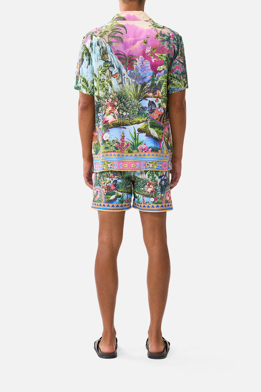 SHORT SLEEVE CAMP COLLARED SHIRT TURKISH DELIGHT