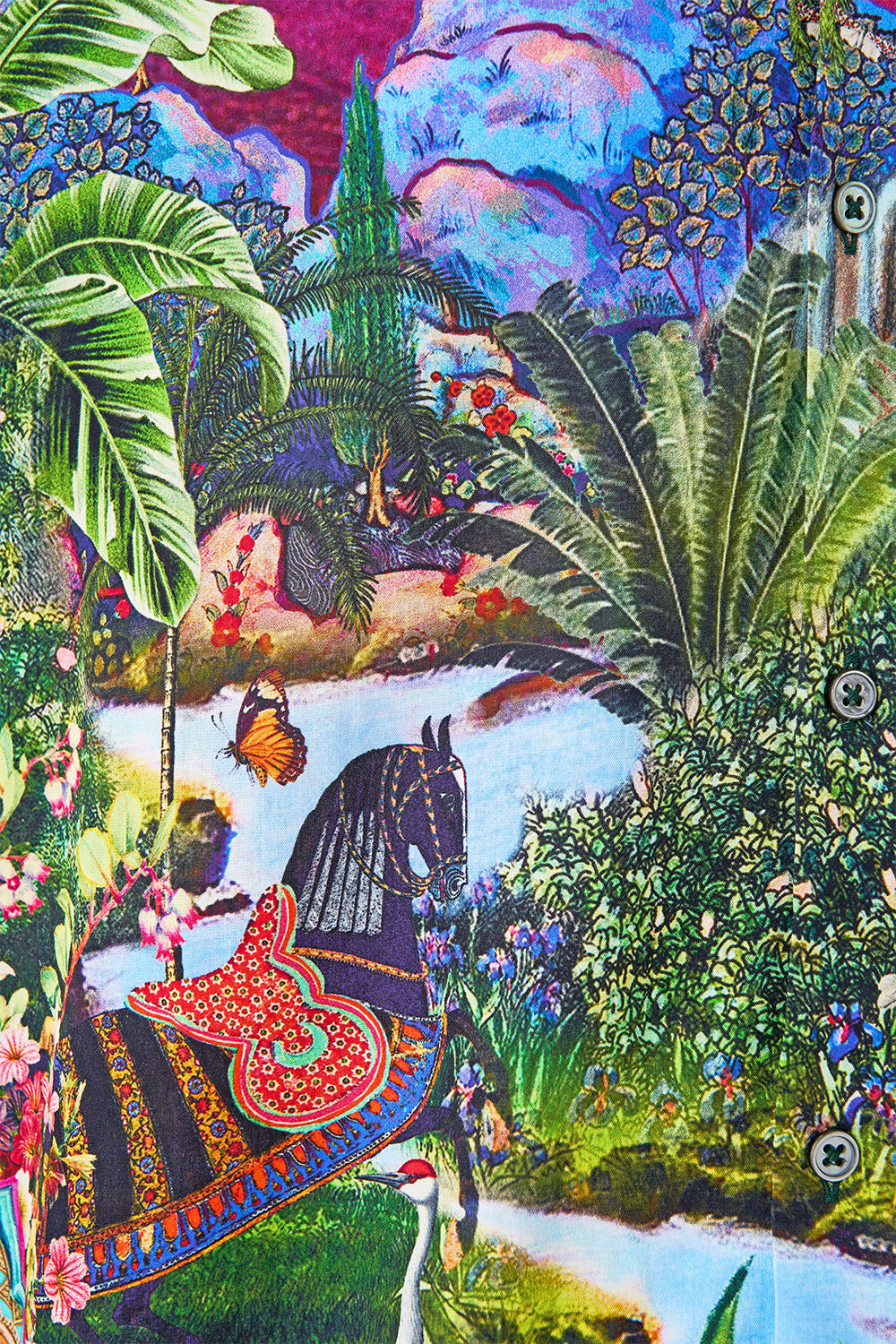 SHORT SLEEVE CAMP COLLARED SHIRT TURKISH DELIGHT