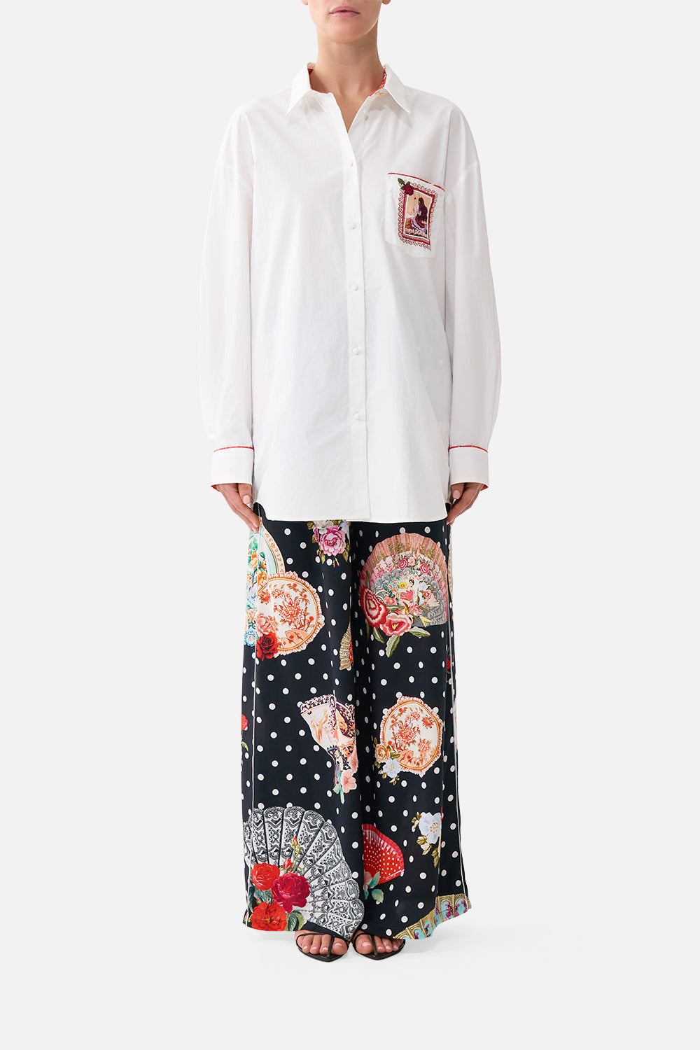 The CAMILLA LONG SLEEVE OVERSIZED SHIRT WITH POCKET DAUGHTERS OF DUENDEDAUGHTERS OF DUENDE