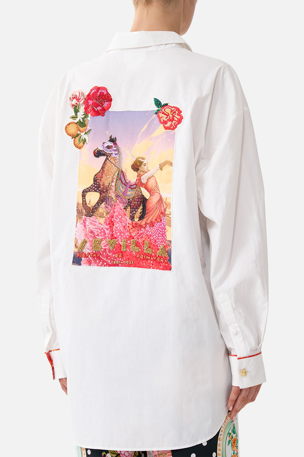 The CAMILLA LONG SLEEVE OVERSIZED SHIRT WITH POCKET DAUGHTERS OF DUENDE
