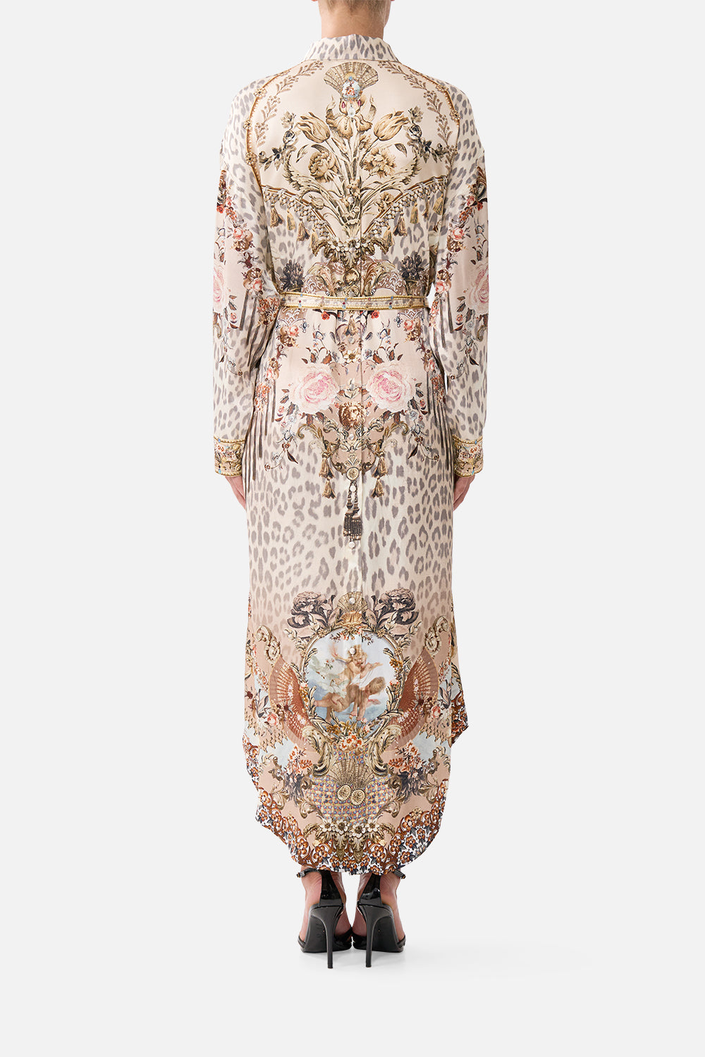 SHIRT DRESS WITH BACK BUTTON DETAIL ARANJUEZ ANIMALIA