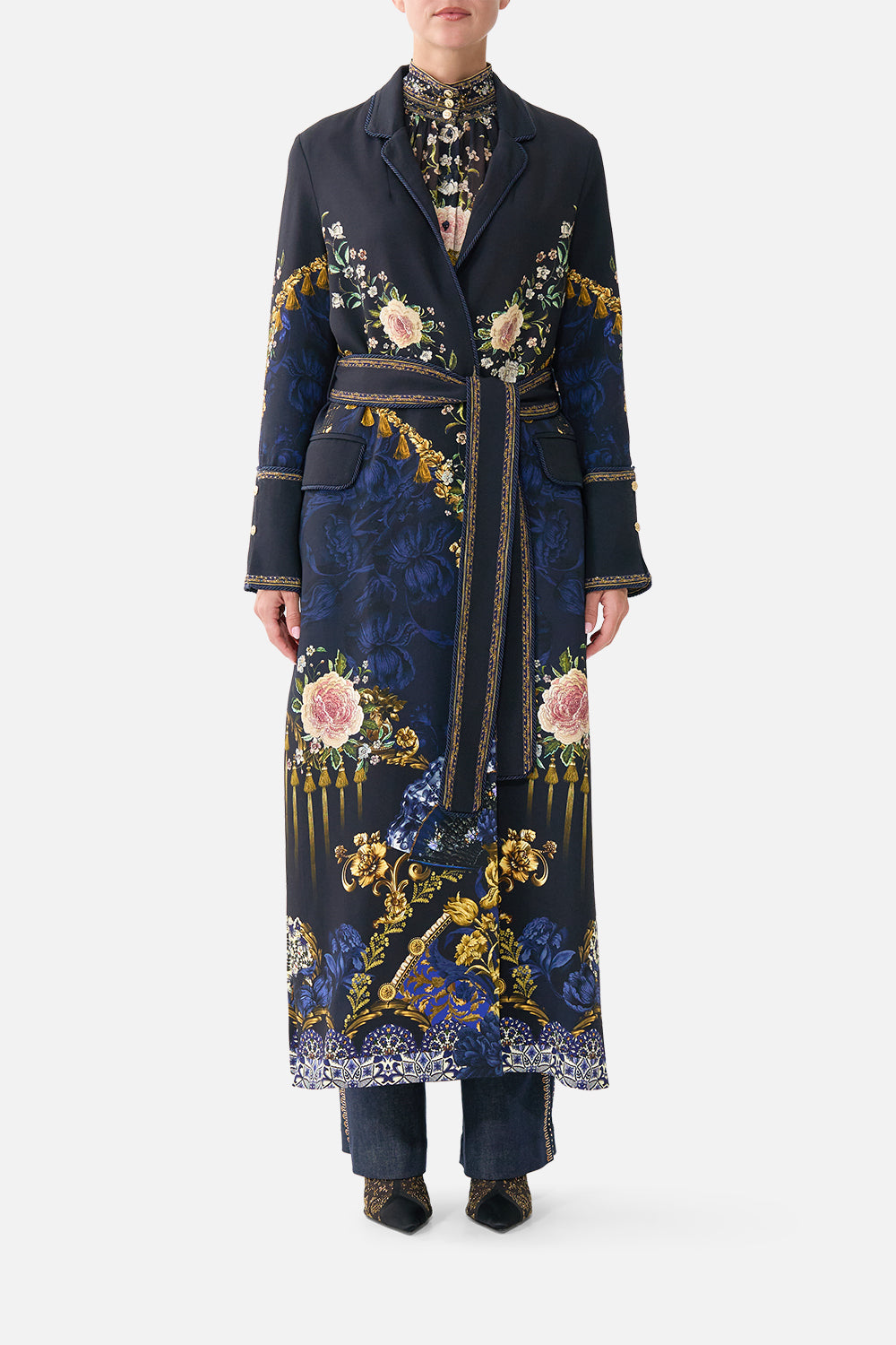 CUFFED SIDE SPLIT COAT NOTES FROM THE BLUE ROOM