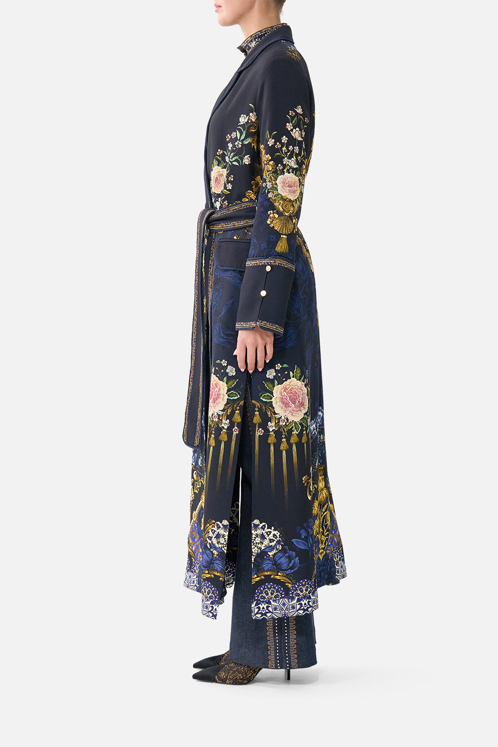 CUFFED SIDE SPLIT COAT NOTES FROM THE BLUE ROOM