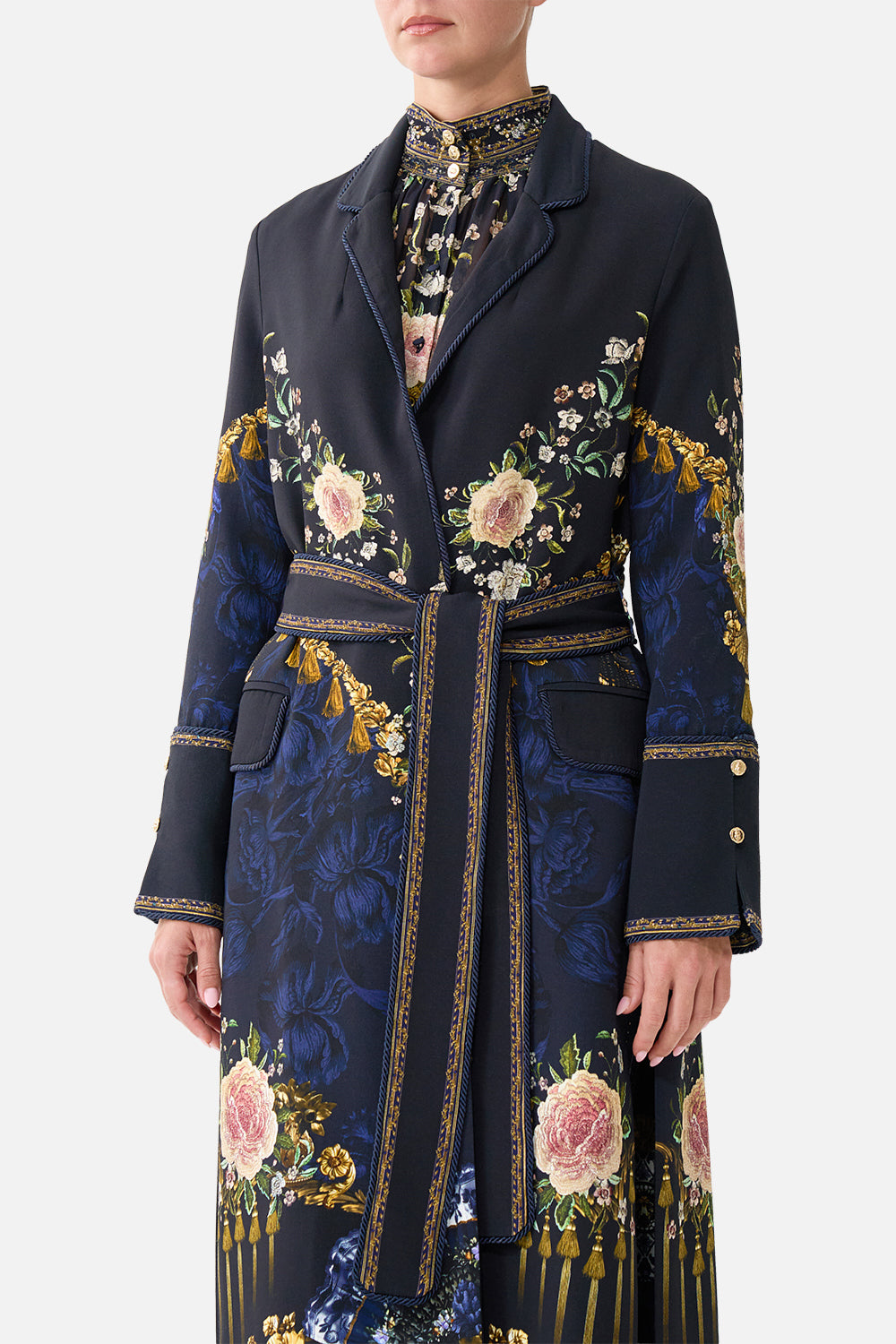 CUFFED SIDE SPLIT COAT NOTES FROM THE BLUE ROOM