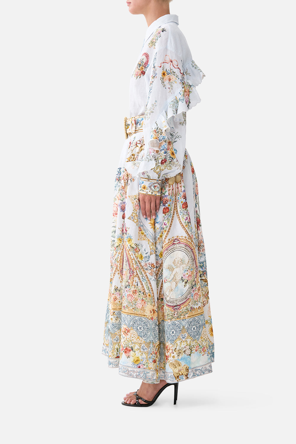 BELTED MIDI SKIRT SEVILLE SWEETHEART