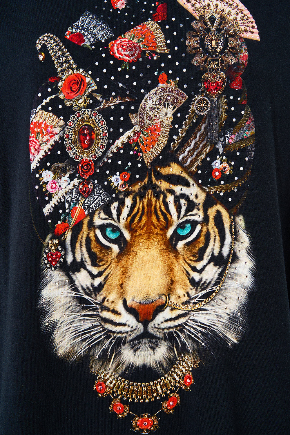 OVERSIZED TEE WITH LACE TRIM DAUGHTERS OF DUENDE