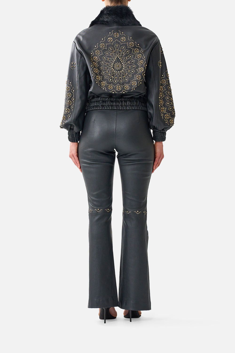 LEATHER BOMBER WITH POCKET DETAILS THE SECESSION SESSIONS