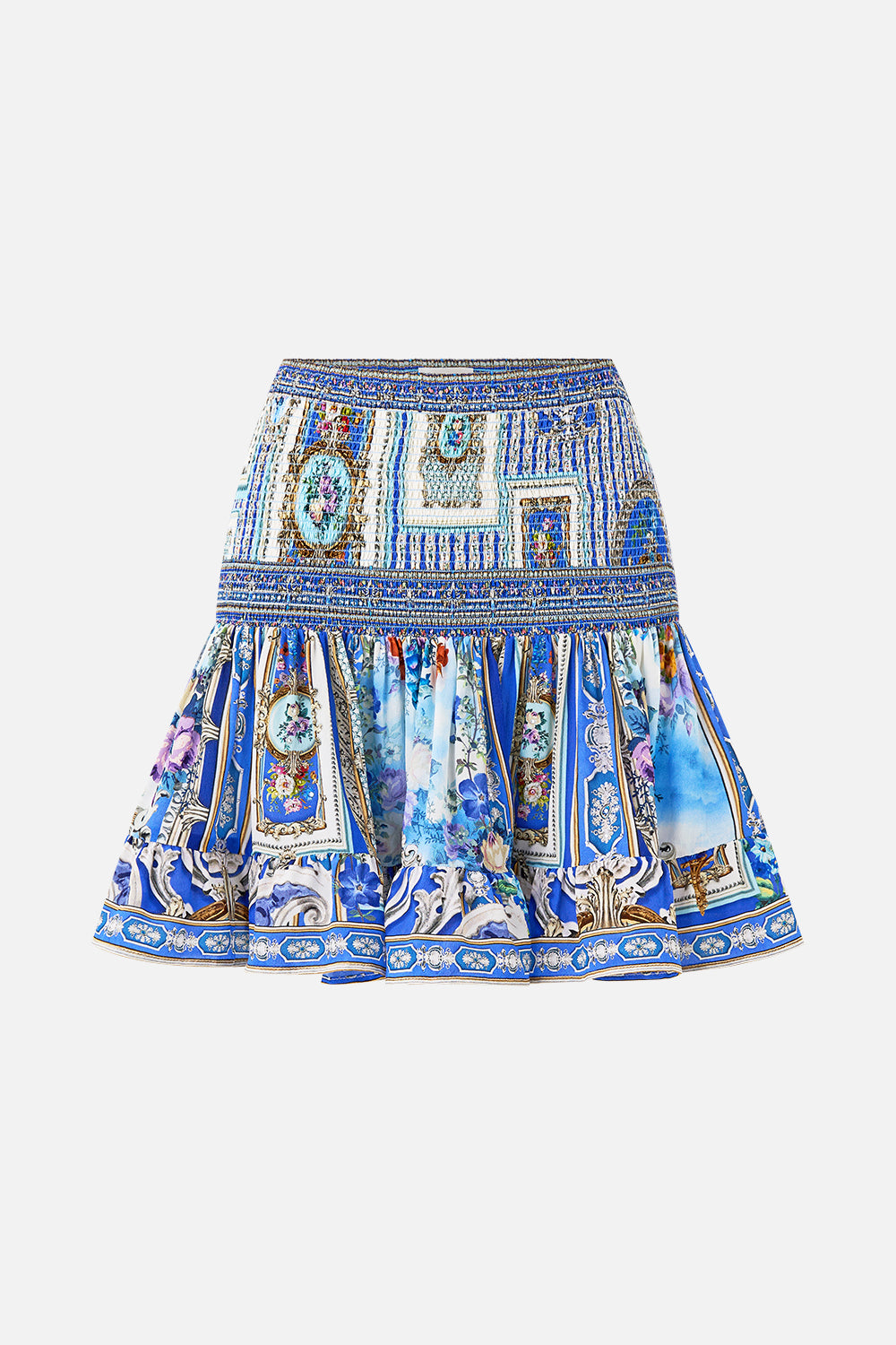 The CAMILLA SHORT SHIRRED SKIRT OTTOMAN OPULENCE