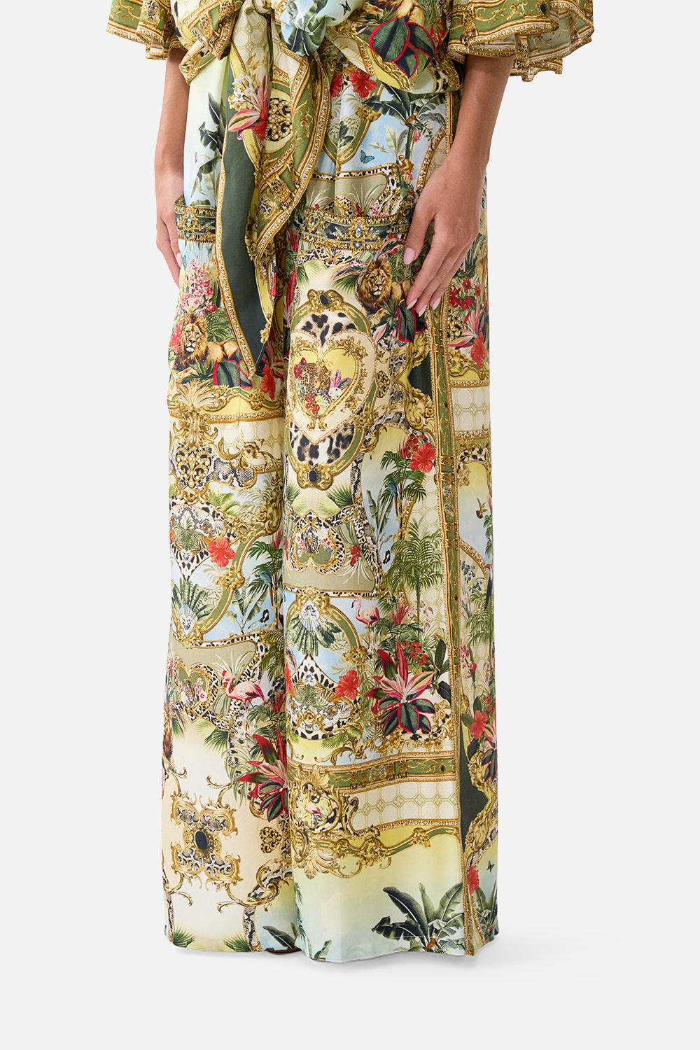 The CAMILLA WIDE LEG TROUSER WITH FRONT POCKETS WANDERLUST EMPIRE