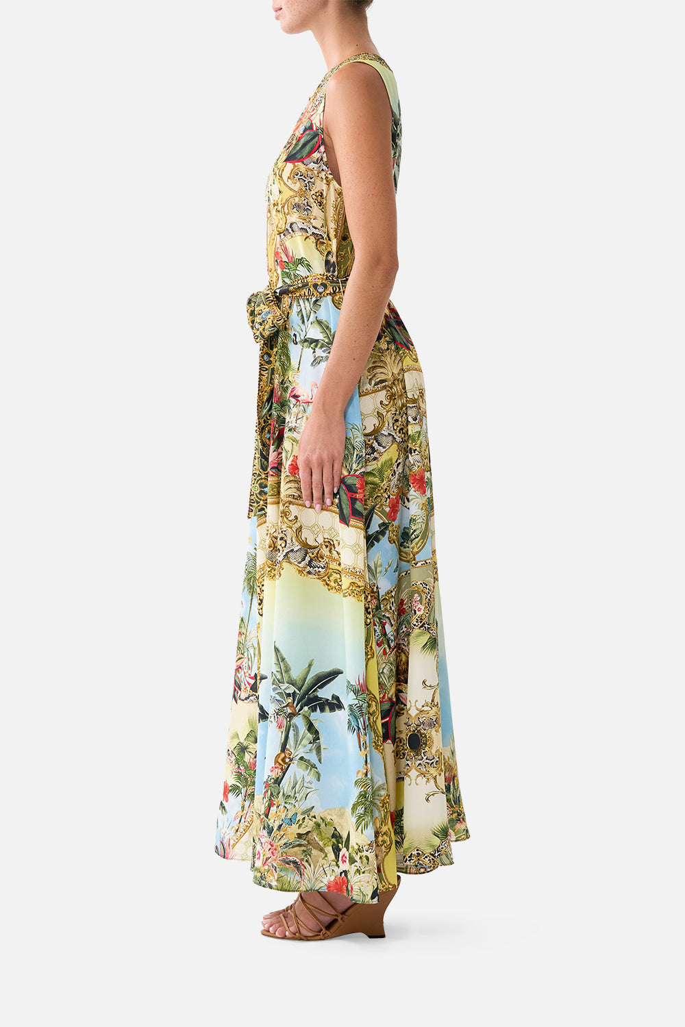 The CAMILLA FLARED JUMPSUIT WANDERLUST EMPIRE