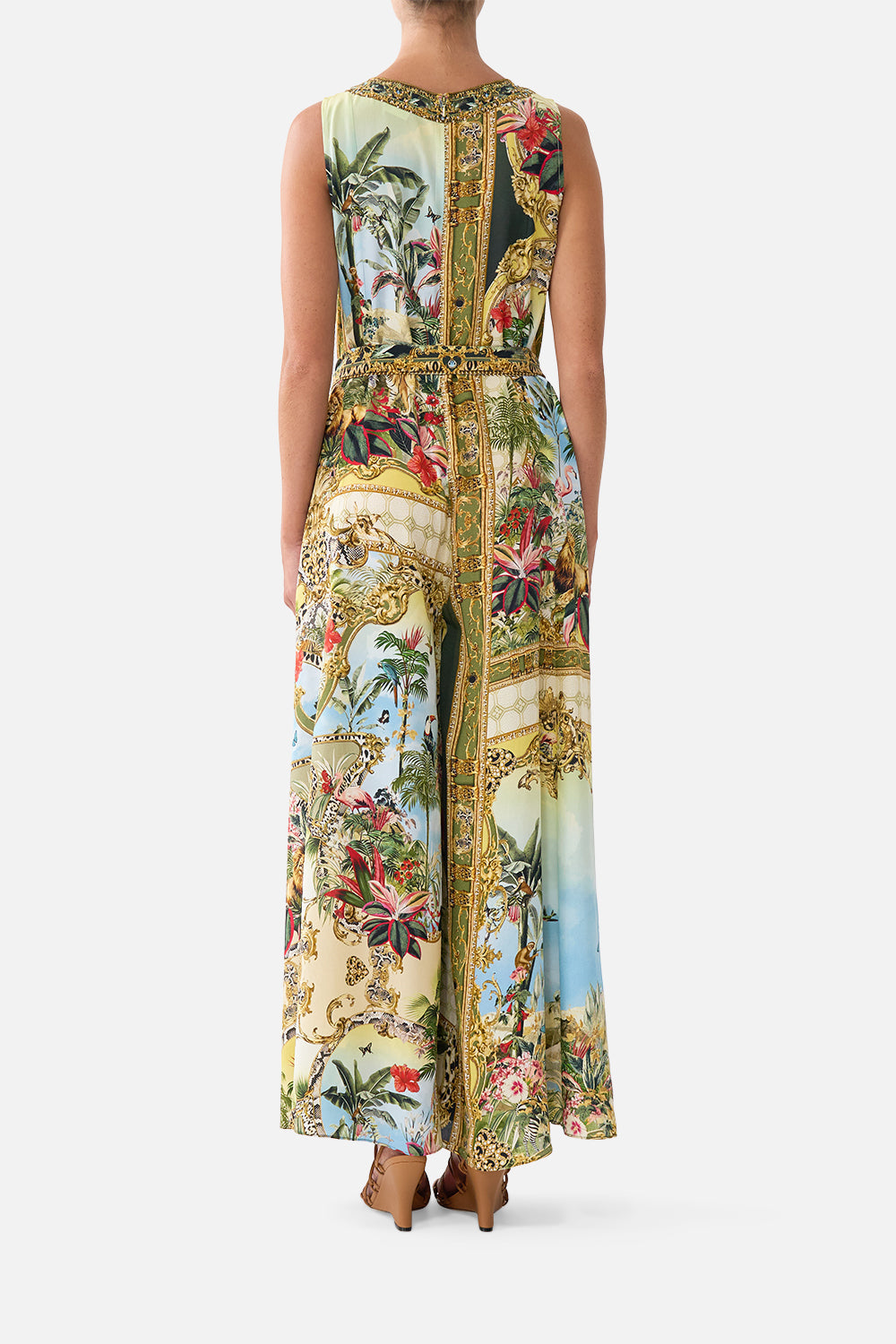 The CAMILLA FLARED JUMPSUIT WANDERLUST EMPIRE