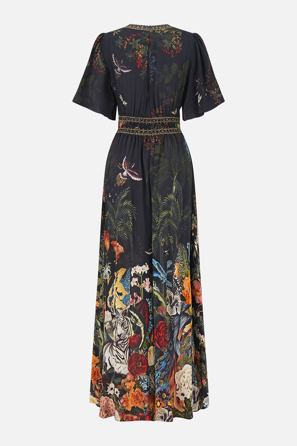 The CAMILLA SHAPED WAISTBAND DRESS WITH FLUTTER SLEEVES PALACE ZOOLOGY