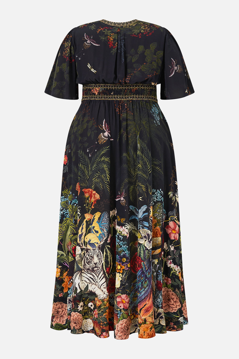 The CAMILLA SHAPED WAISTBAND DRESS WITH FLUTTER SLEEVES PALACE ZOOLOGY