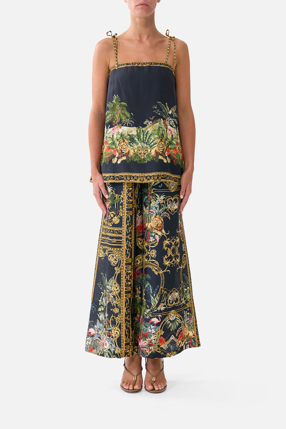 The CAMILLA CROPPED WIDE LEG PANEL PANT PALACE ZOOLOGYPALACE ZOOLOGY