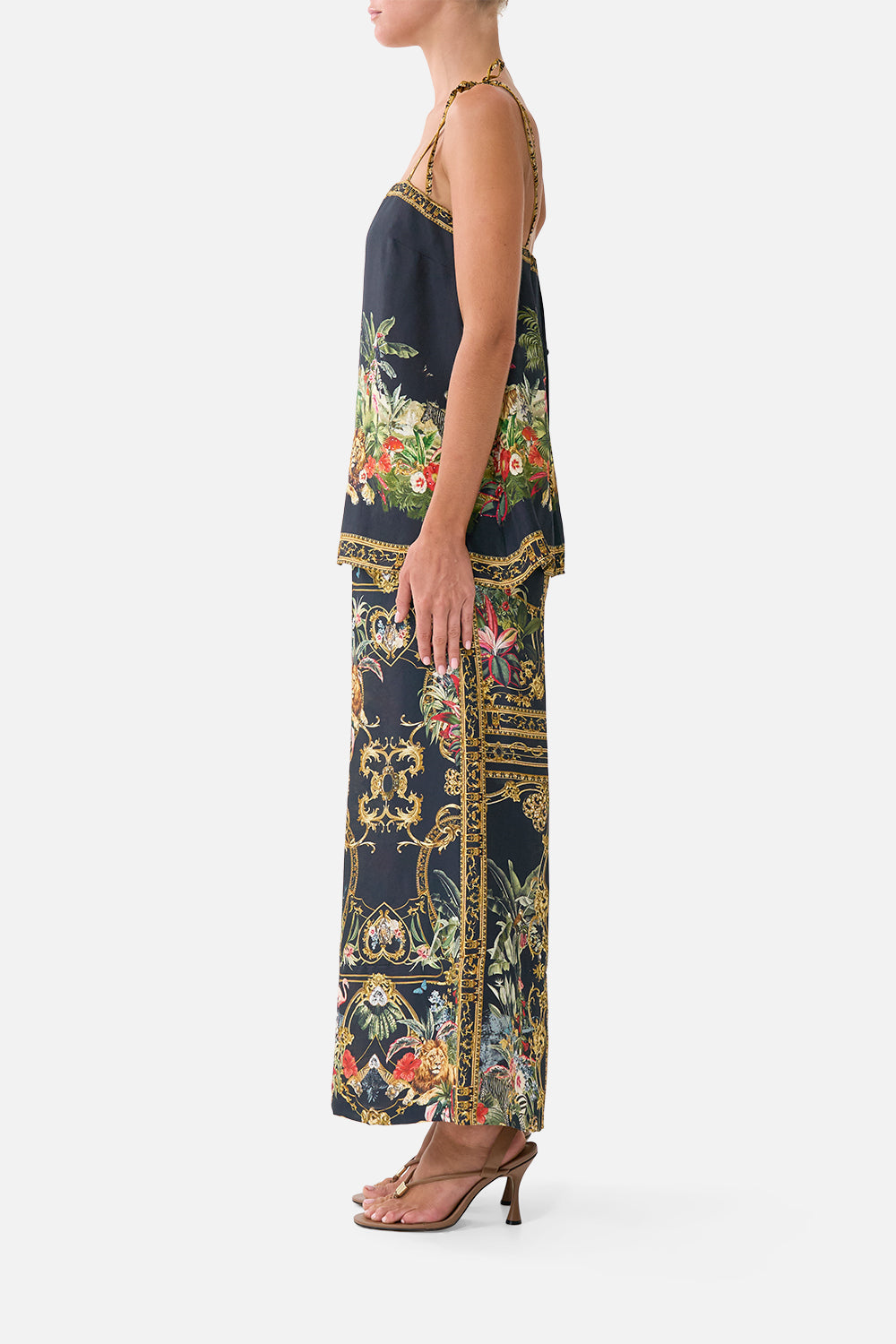 The CAMILLA CROPPED WIDE LEG PANEL PANT PALACE ZOOLOGY