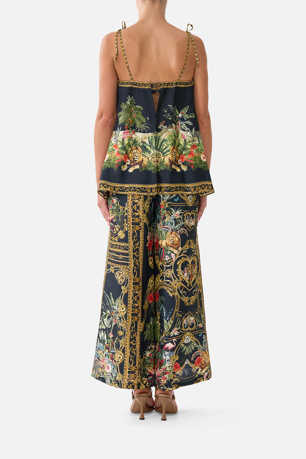 The CAMILLA CROPPED WIDE LEG PANEL PANT PALACE ZOOLOGY
