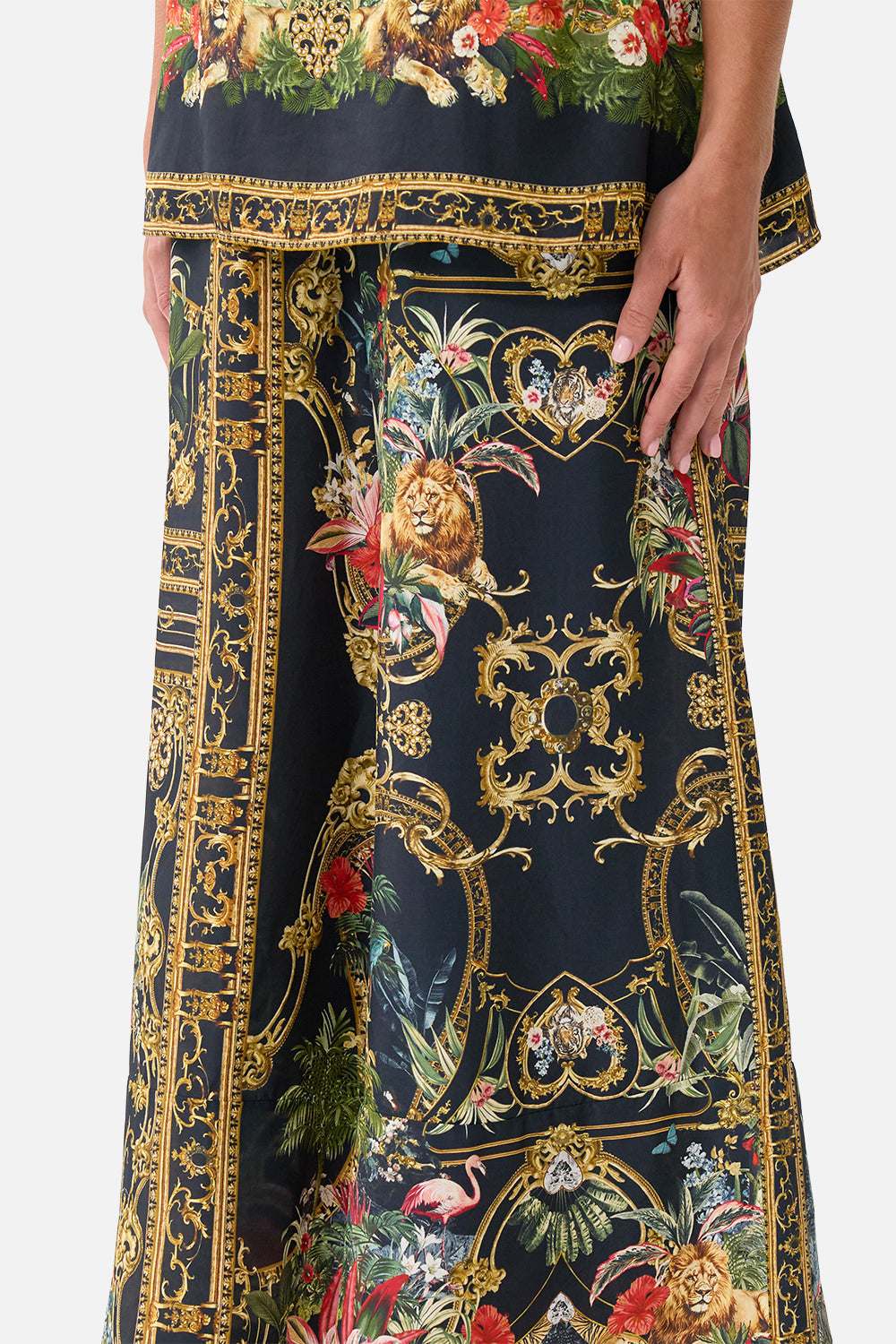 The CAMILLA CROPPED WIDE LEG PANEL PANT PALACE ZOOLOGY