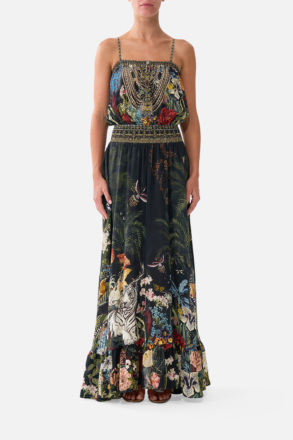 The CAMILLA SHIRRED WAIST LONG DRESS PALACE ZOOLOGYPALACE ZOOLOGY