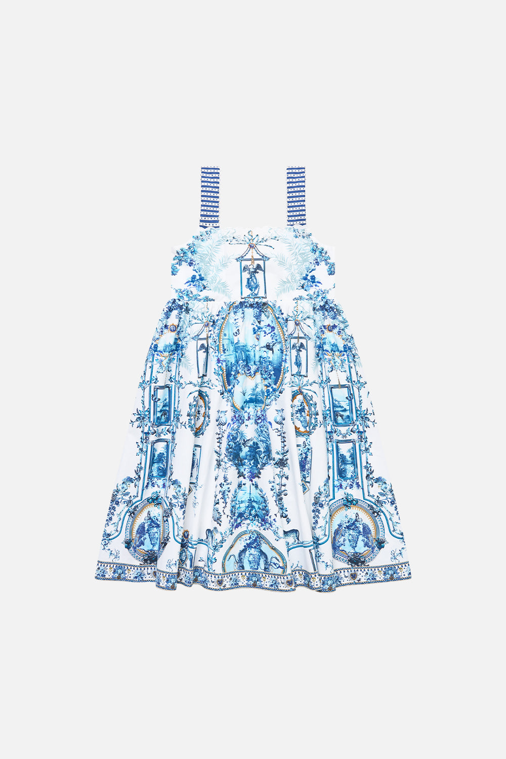 KIDS A-LINE MIDI DRESS W EMBROIDERY THE PORCELAIN PARLOUR