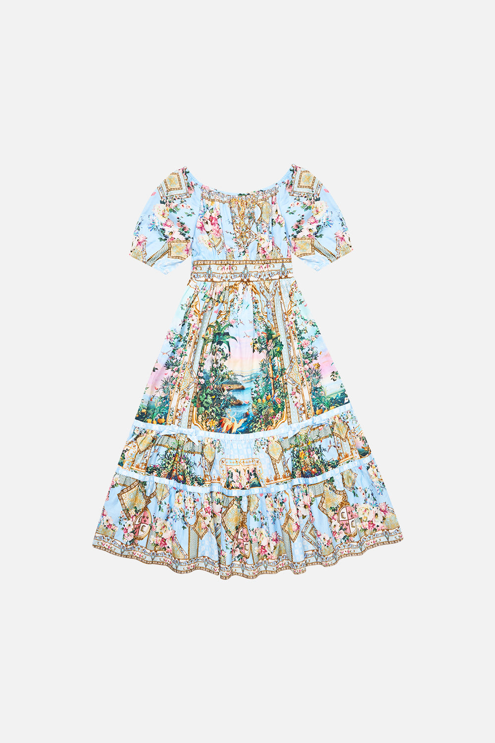 KIDS PEASANT MAXI DRESS W RIBBON SKIRT SISI SOCIETY