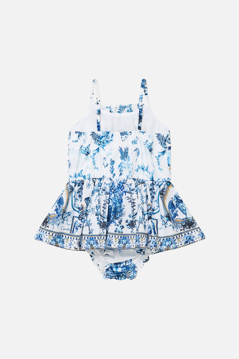 BABIES JUMP DRESS WITH FRILL NECK THE PORCELAIN PARLOUR
