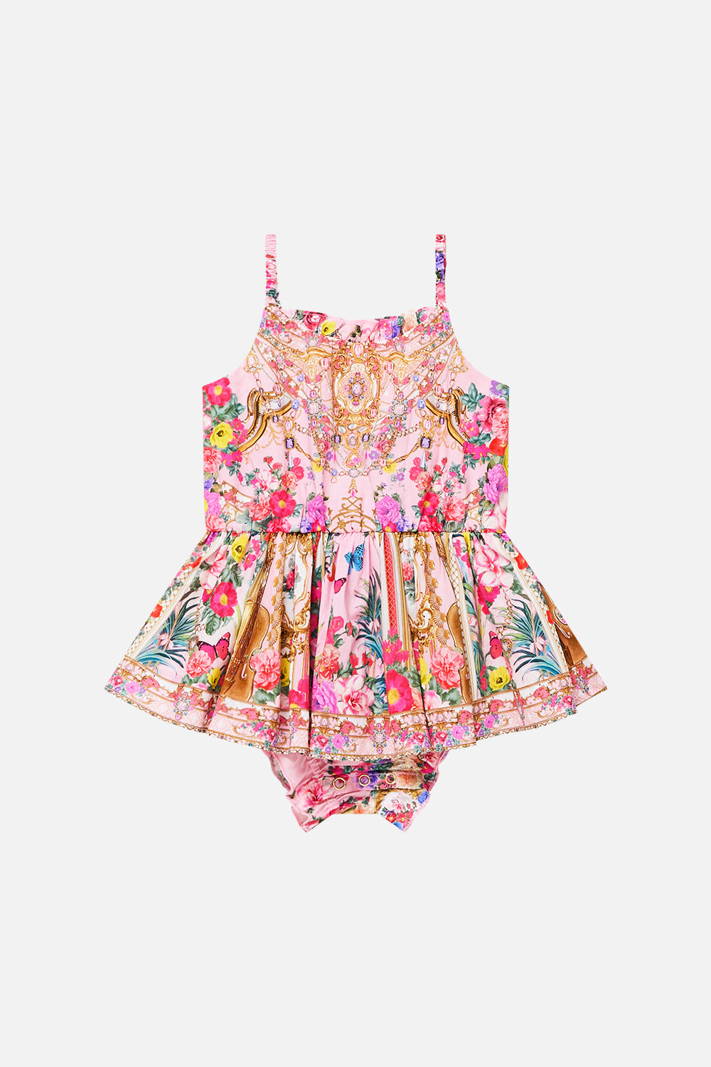 BABIES JUMP DRESS WITH FRILL NECK SHE’S NO WALLFLOWER