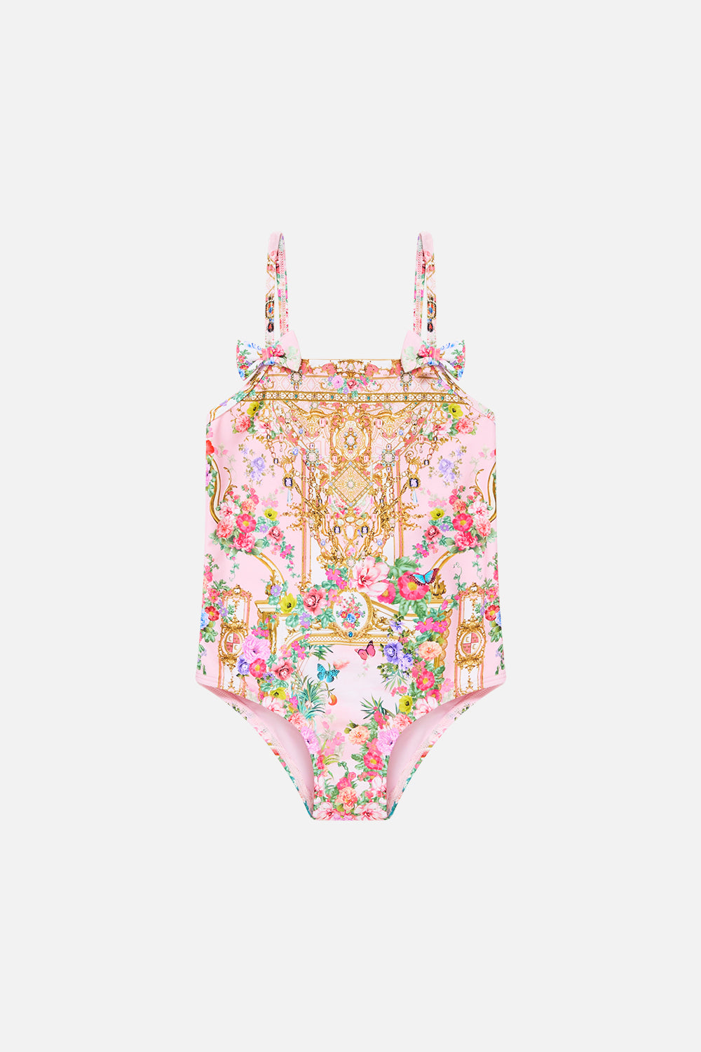 The CAMILLA BABIES STRAIGHT NECK ONE PIECE WITH BOWS SHE’S NO WALLFLOWERSHE’S NO WALLFLOWER