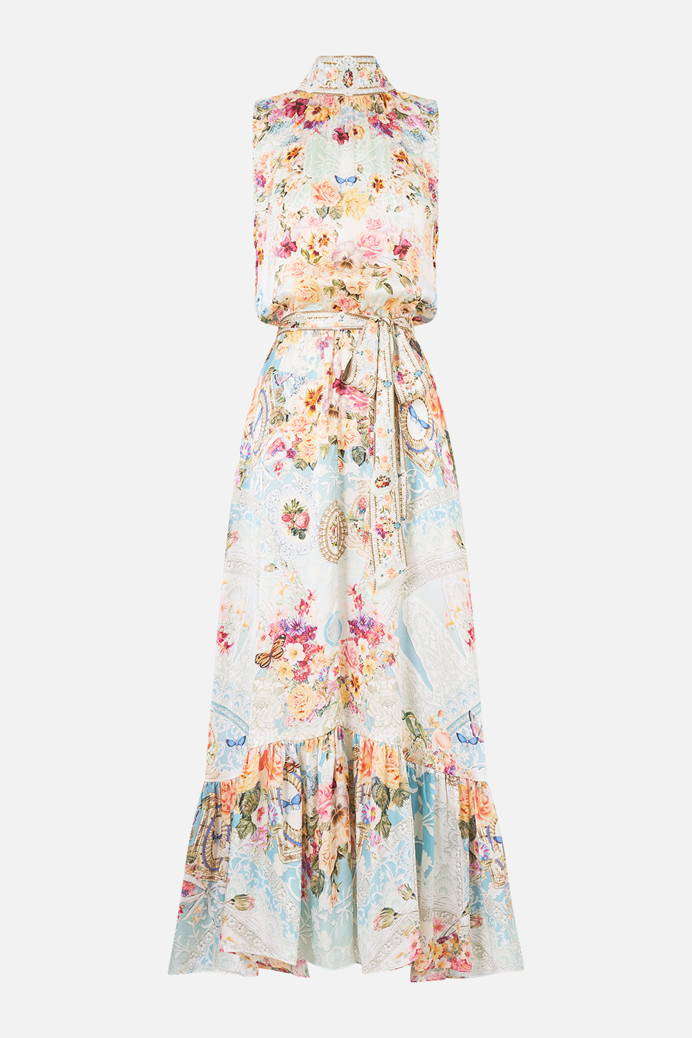 NECKTIE DRESS WITH ELASTICATED WAIST A TASTE FOR LACE