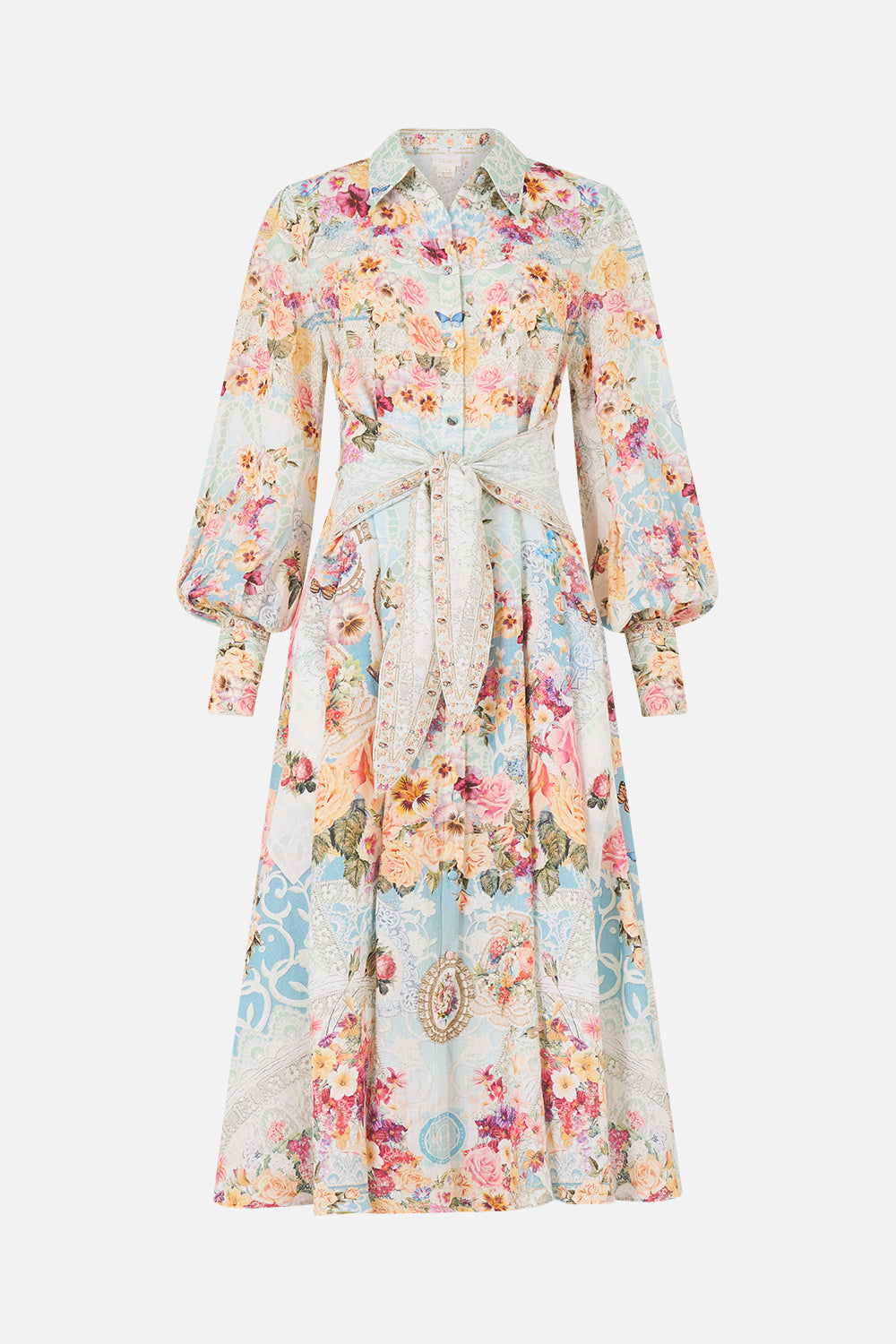 The CAMILLA WAIST TIE SHIRT DRESS A TASTE FOR LACE