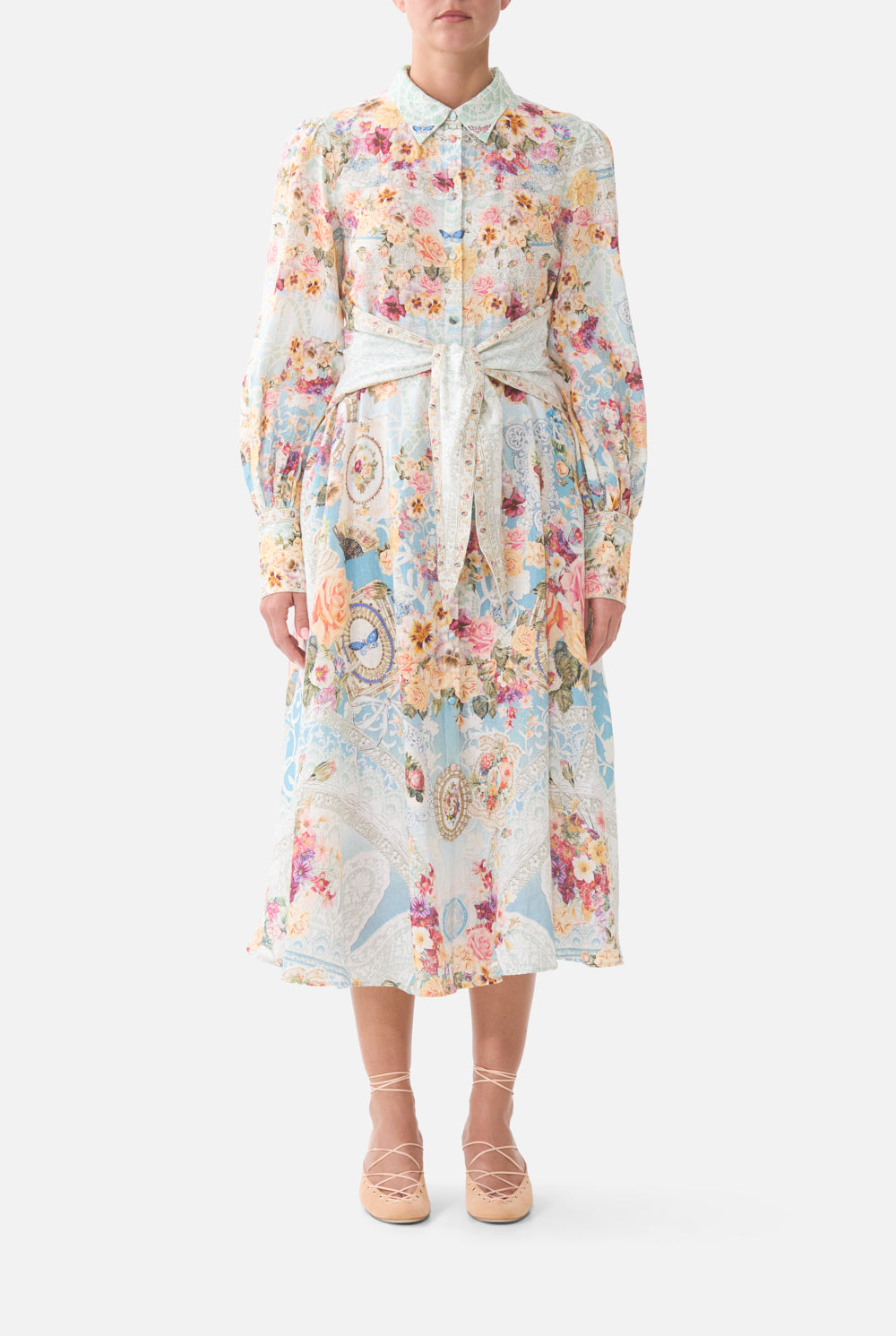 The CAMILLA WAIST TIE SHIRT DRESS A TASTE FOR LACEA TASTE FOR LACE