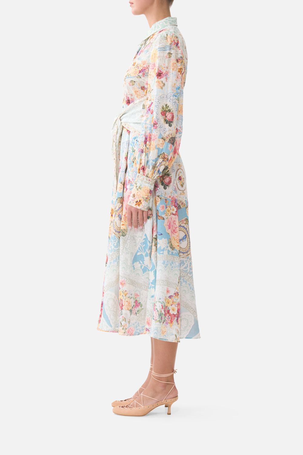 The CAMILLA WAIST TIE SHIRT DRESS A TASTE FOR LACE