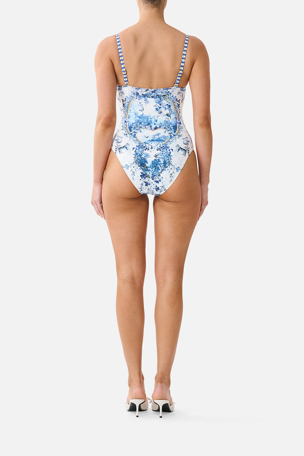 RUCHED CUP UNDERWIRE ONE PIECE THE PORCELAIN PARLOUR