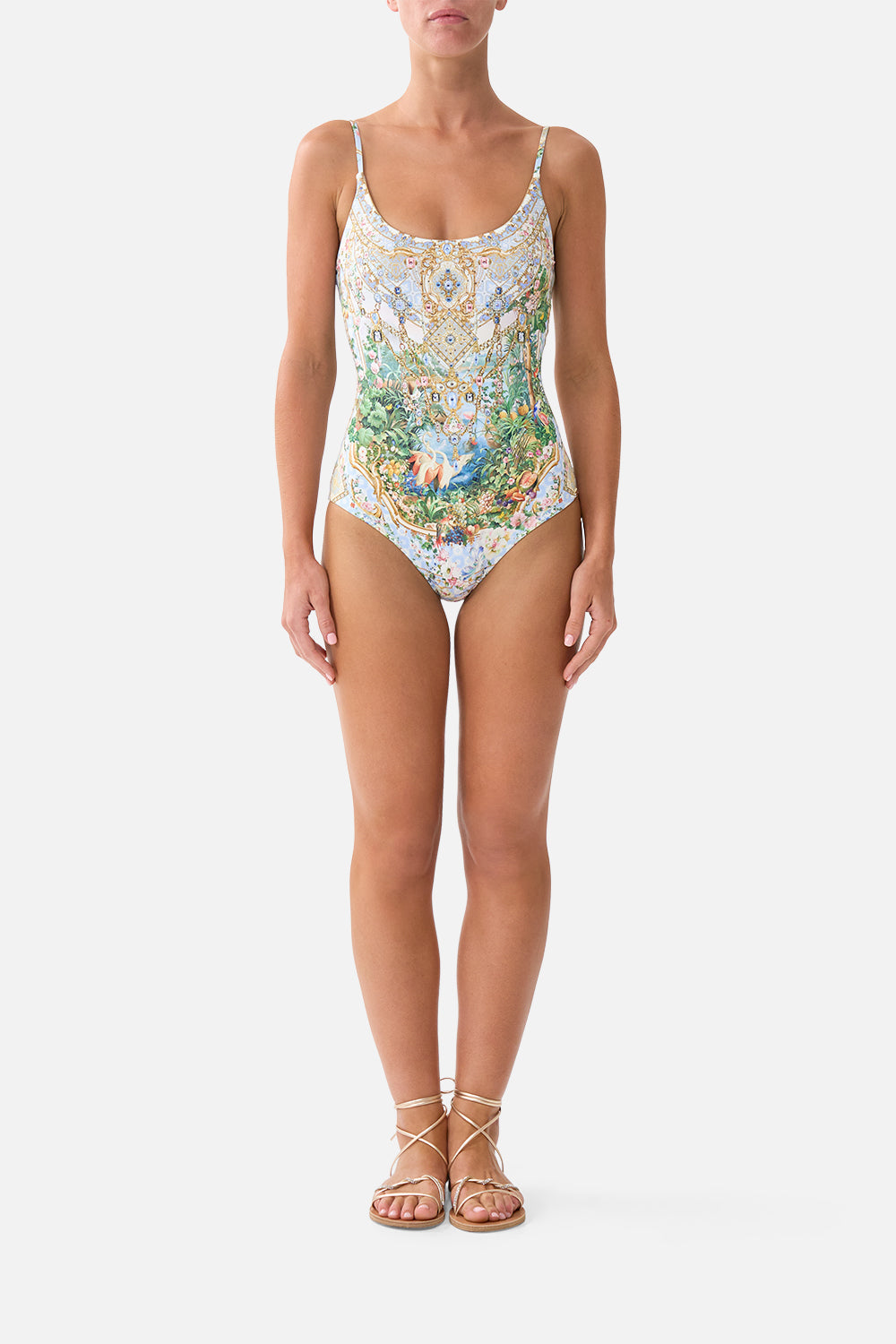The CAMILLA SCOOP NECK ONE PIECE WITH SCOOP BACK SISI SOCIETYSISI SOCIETY