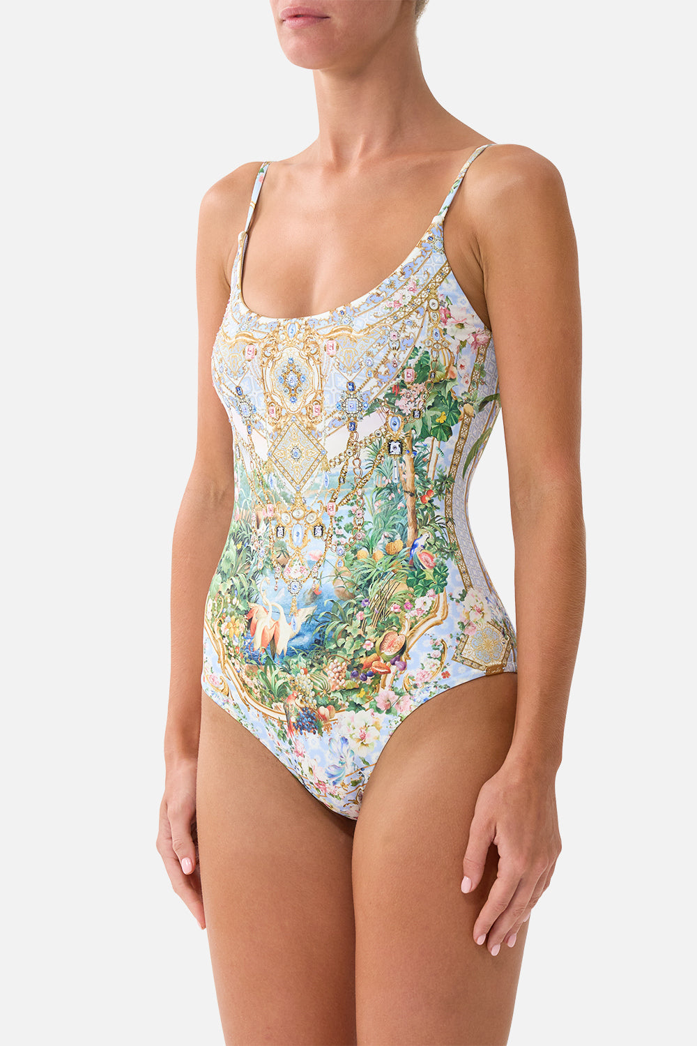 The CAMILLA SCOOP NECK ONE PIECE WITH SCOOP BACK SISI SOCIETY