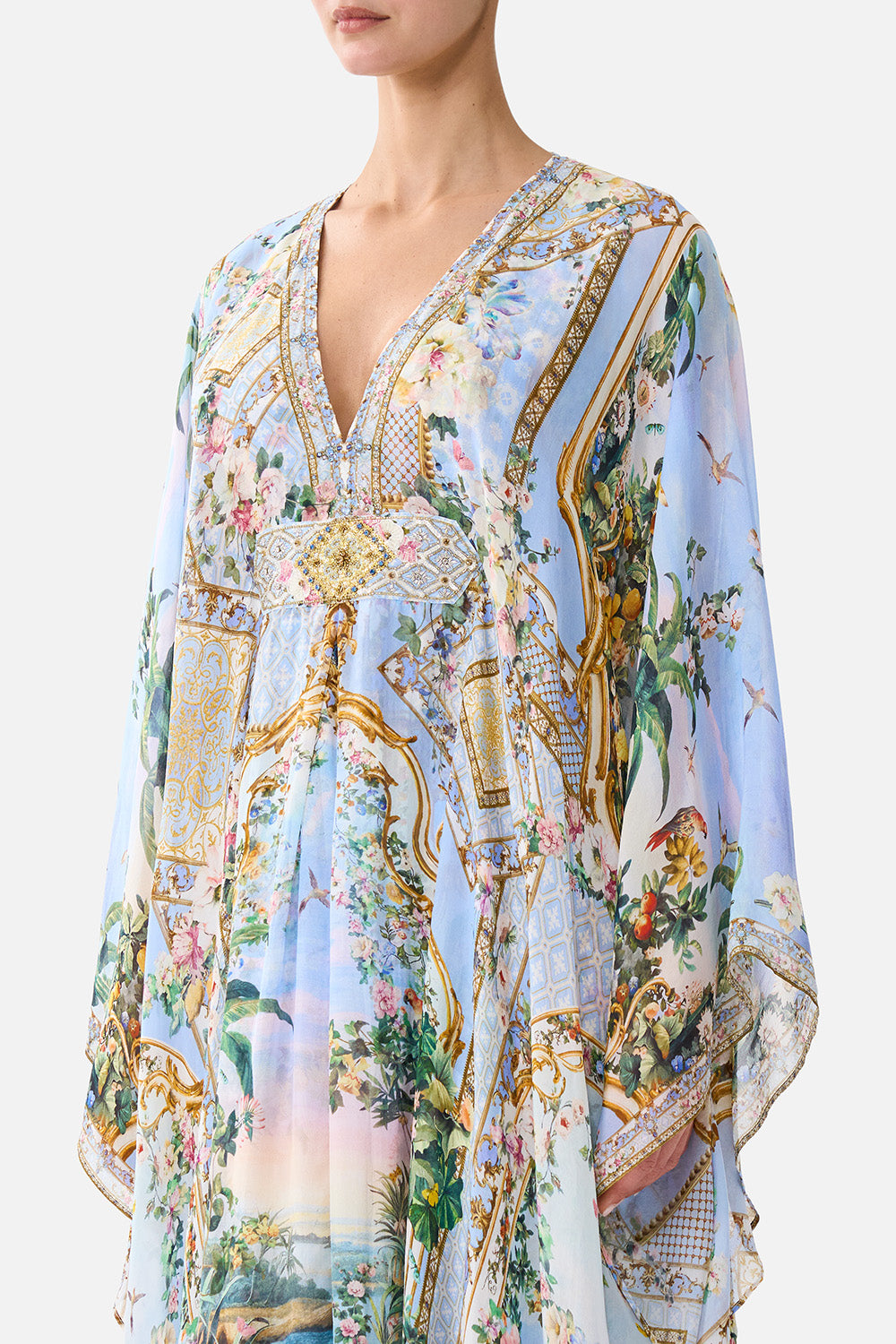 The CAMILLA LONG KAFTAN WITH WAIST DETAIL SISI SOCIETY