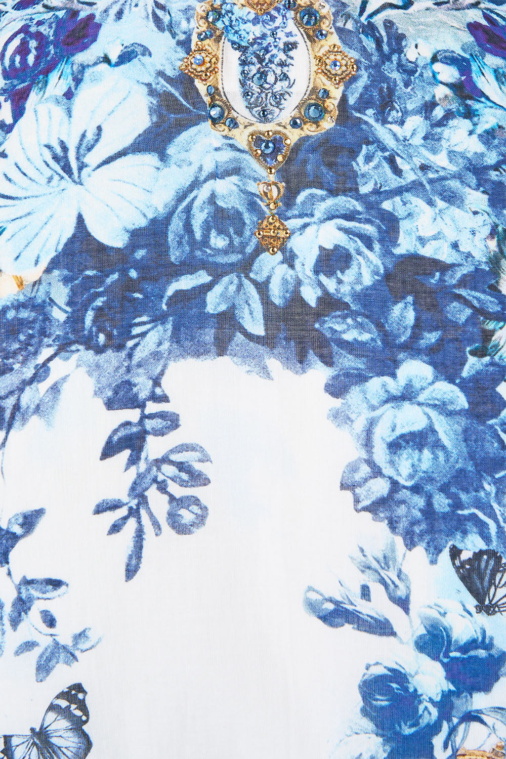 TIE FRONT SHIRT WITH SLEEVE FRILL THE PORCELAIN PARLOUR