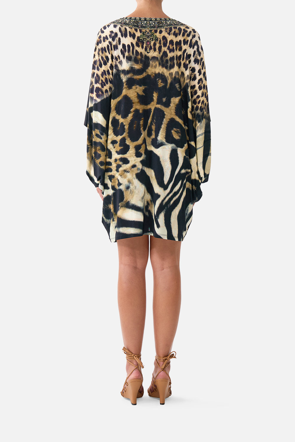 The CAMILLA BAT SLEEVE DRESS LEOTIGRA LAND