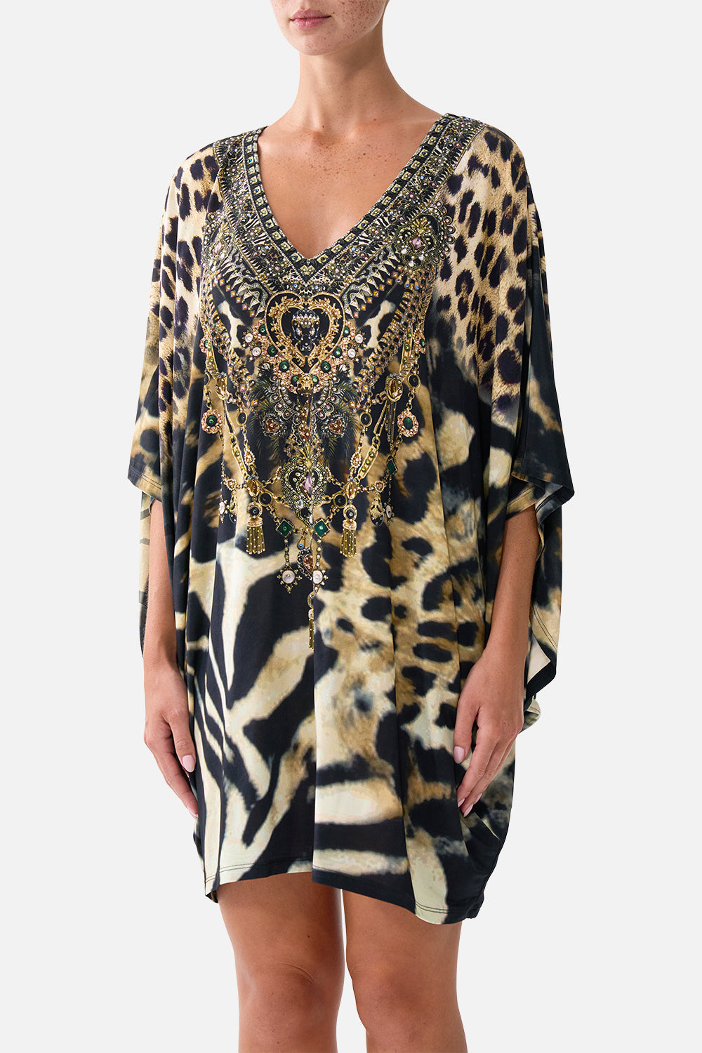 The CAMILLA BAT SLEEVE DRESS LEOTIGRA LAND