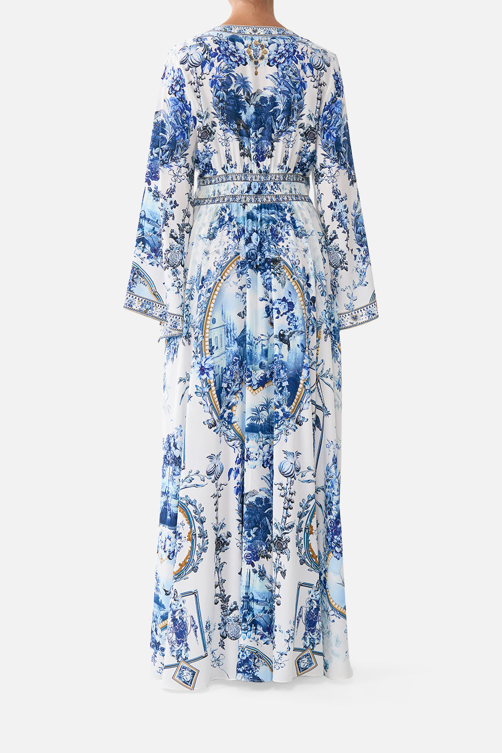 The CAMILLA KIMONO SLEEVE DRESS WITH SHIRRING DETAIL THE PORCELAIN PARLOUR