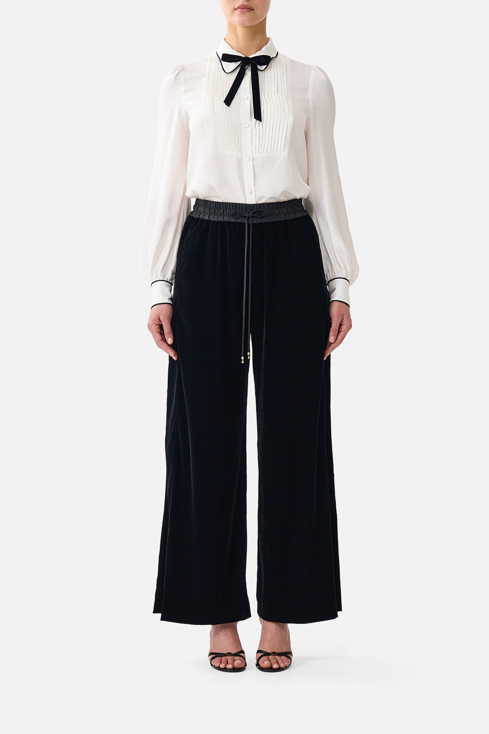 COLLARED SHIRT WITH PINTUCKS LEOPARD LIBERTINE